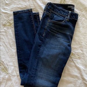 American Eagle dark blue jeggings